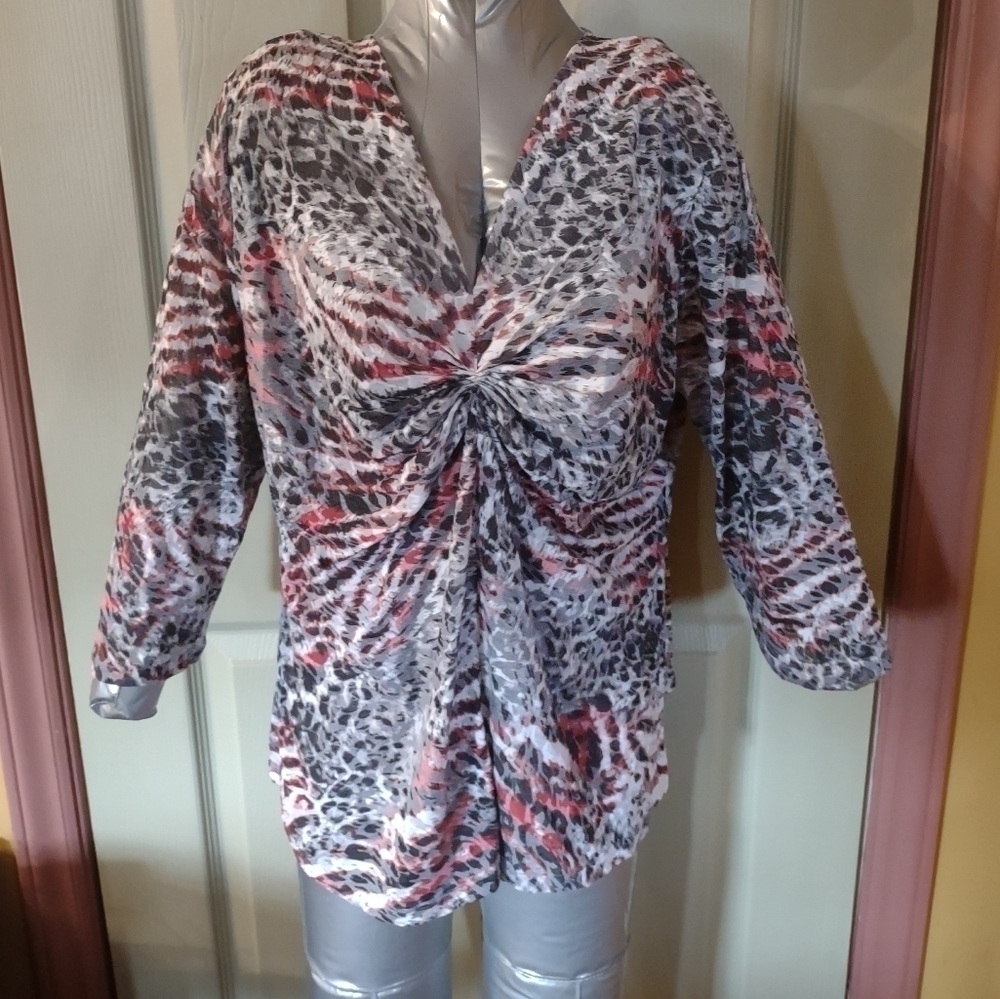Tribella Size XL Long Sleeve Blouse Shirt Top